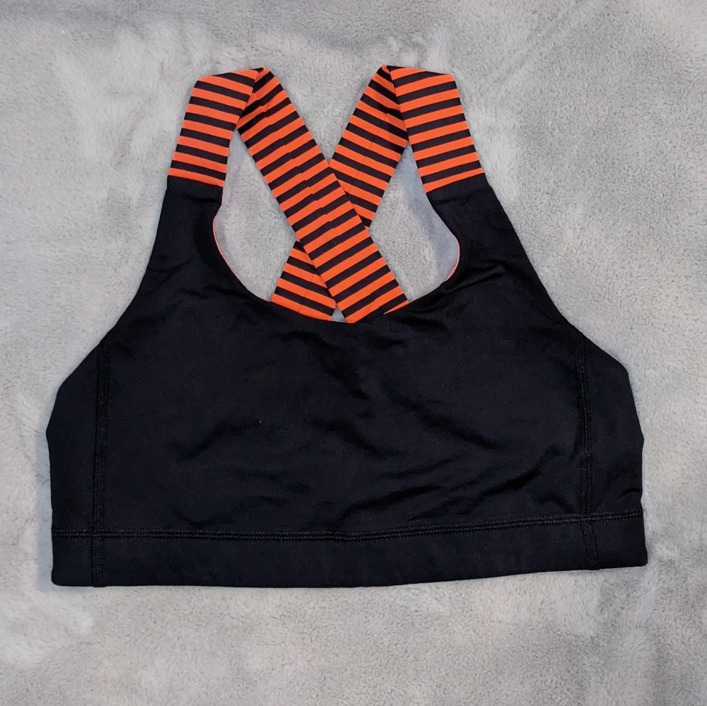 Lululemon All Sport Bra Inkwell Navy and Orange - Picture 7 of 12